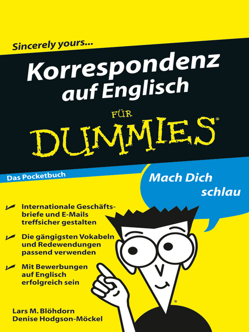 Title details for Korrespondenz auf Englisch für Dummies Das Pocketbuch by Dr. Lars M. Blöhdorn - Available